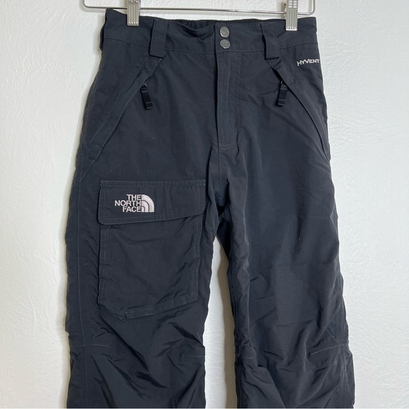 The North Face Girls HyVent Waterproof Insulated Black Cargo Snow Pants Size S - Picture 3 of 11